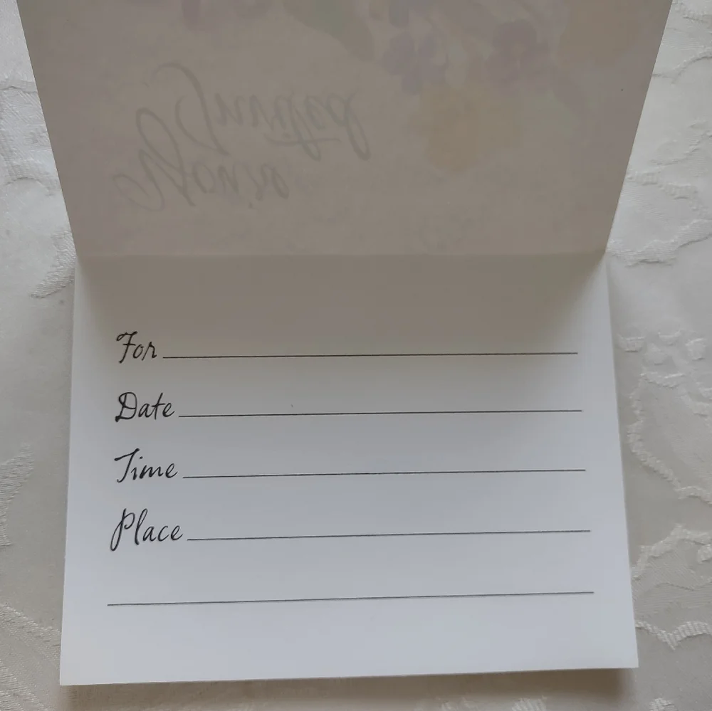 Flowers bouquet You're Invited 16 cards and matching envelopes